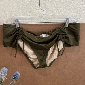 J Crew Olive Green Fold Over Bikini Sz XL NWT